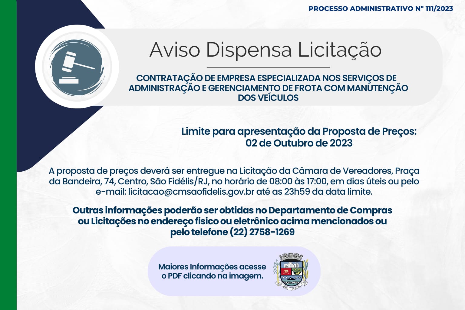 DISPENSA DE LICITAÇÃO - MANUTENÇÃO DOS VEÍCULOS